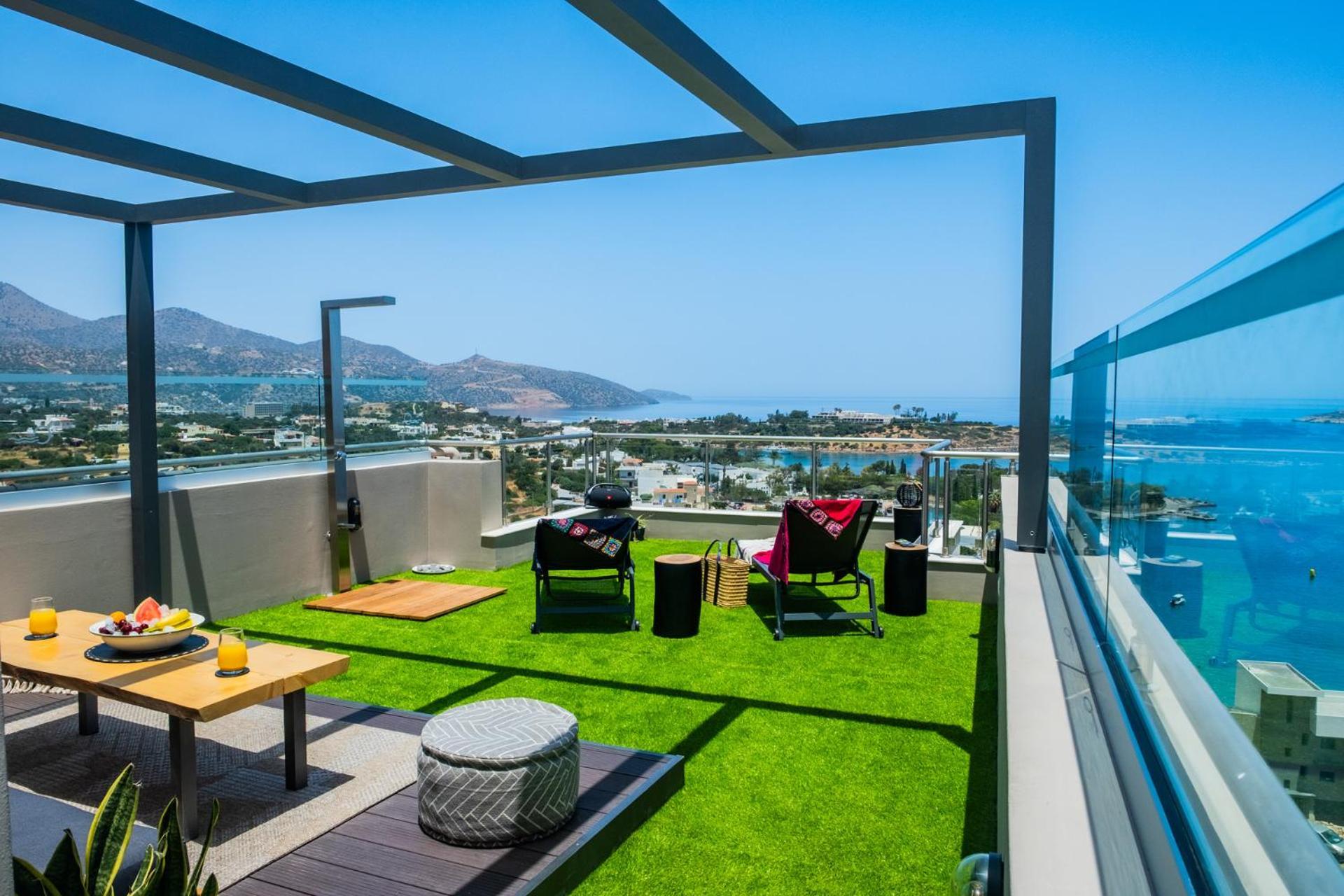 Thea Panoramic Sea View Apartment Agios Nikolaos  Ngoại thất bức ảnh