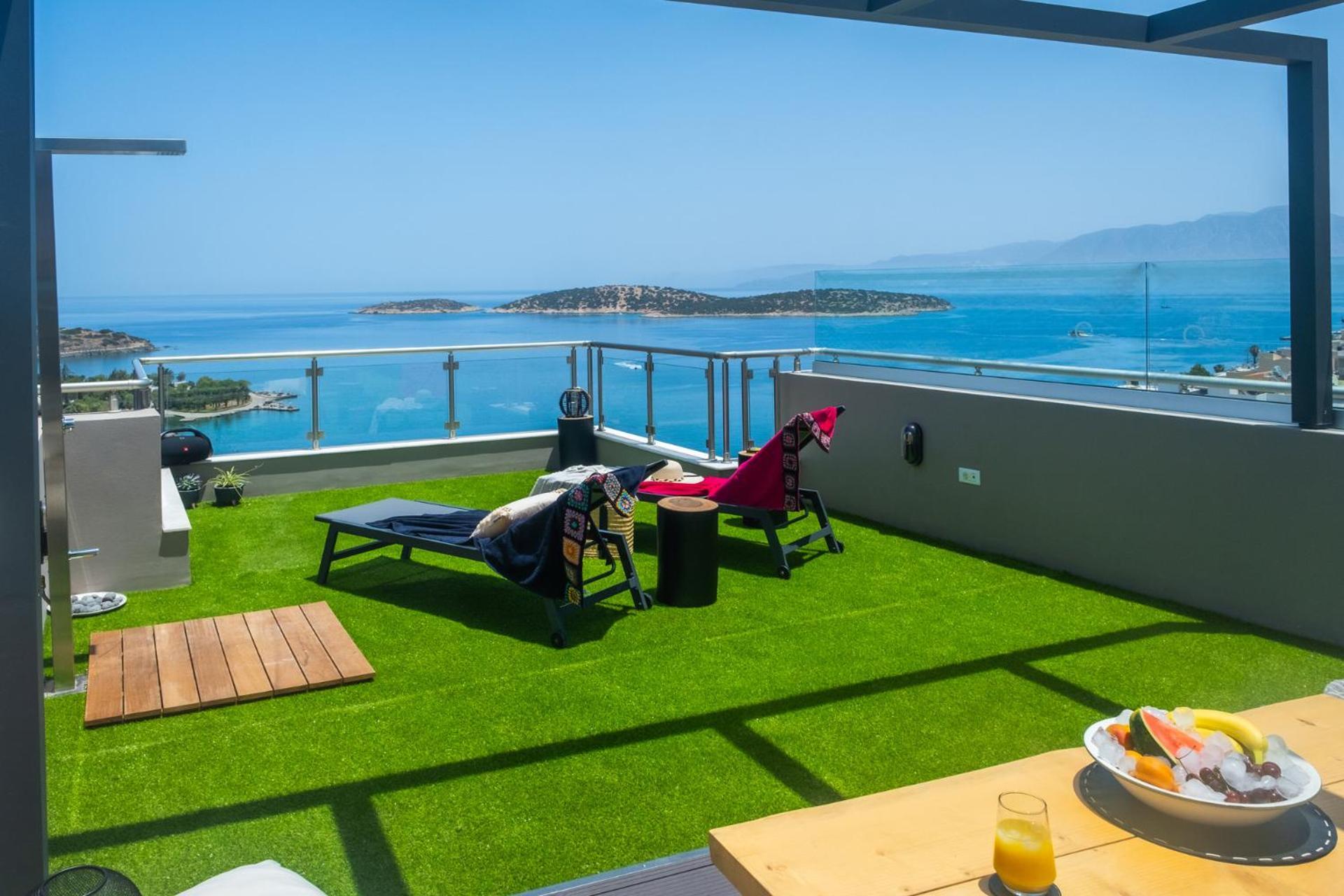 Thea Panoramic Sea View Apartment Agios Nikolaos  Ngoại thất bức ảnh